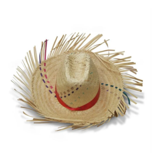 CHAPEU PALHA DESFIADO LISTAO R.718