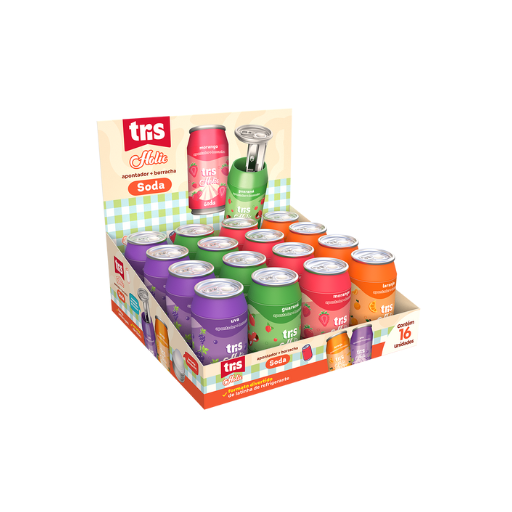 APONTADOR ESC. C/ BORRACHA SODA R.910219$ tris