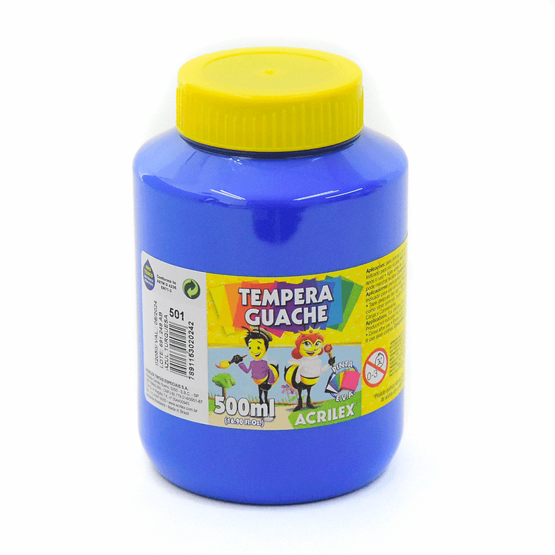 TEMPERA GUACHE 02050 500 ML 501 AZUL TURQUESA