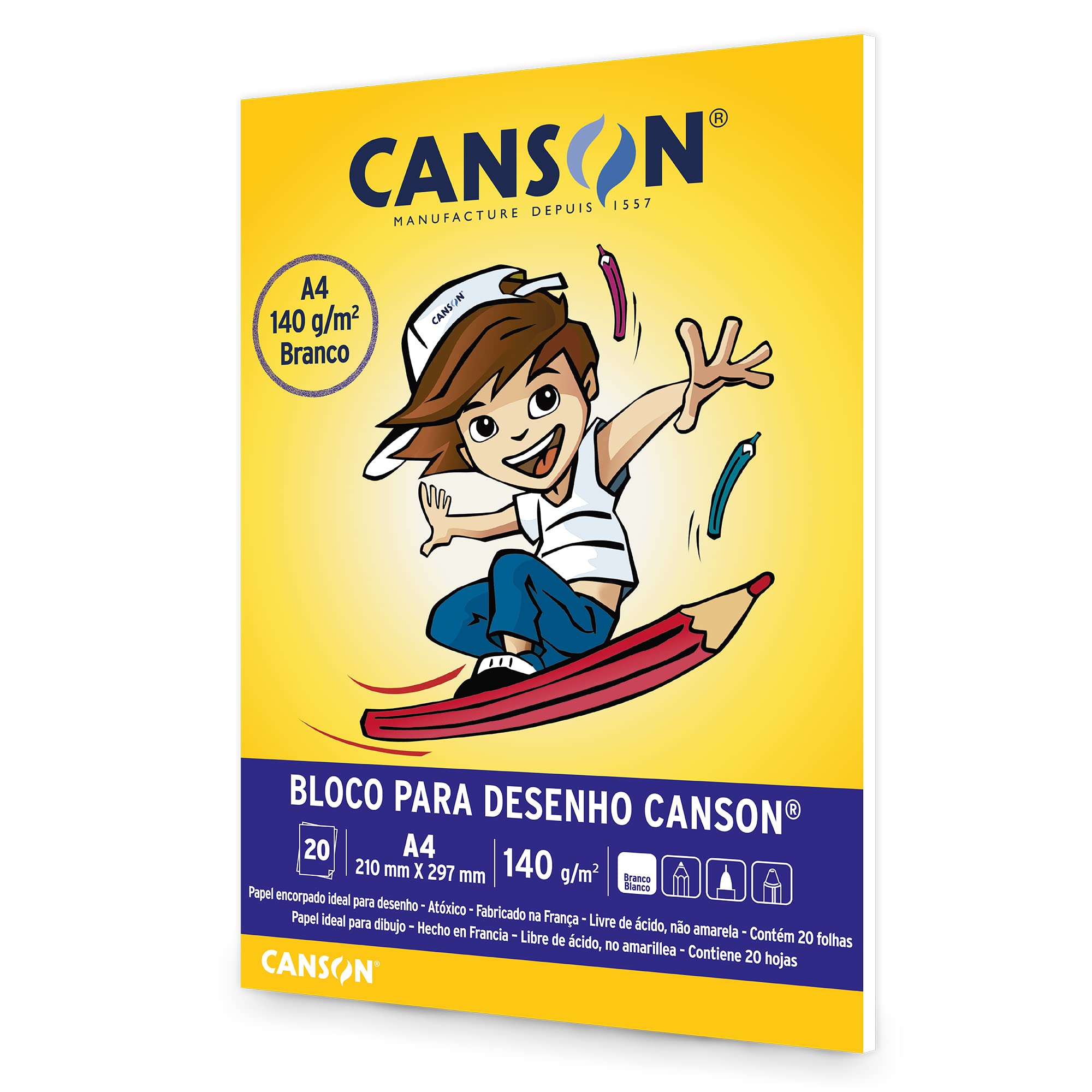 BLOCO ESCOLAR DESENHO A4 20FLS 140GRS BRANCO MC R.66667070