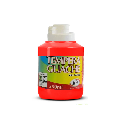 TEMPERA GUACHE 250ML KIT VERMELHO