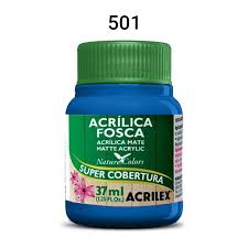 TINTA ACRILICA FOSCA  37ML 501  REF:3540 AZUL TURQUESA