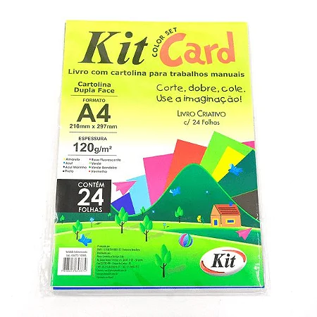 PAPEL KIT CARDS A4 COLORIDA C/24FLS 4356RL + 24FLS DE LIV