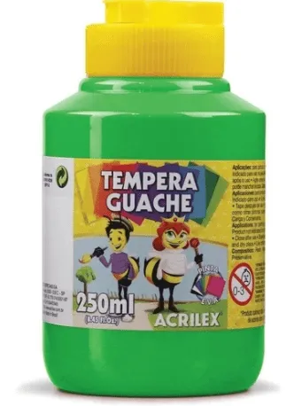 TEMPERA GUACHE 02023 250 ML 510 VERDE FOLHA