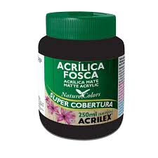 TINTA ACRILICA FOSCA 250ML 520  REF:3525 PRETO
