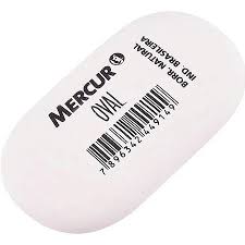 BORRACHA MERCUR OVAL 18 BRANCO R.1010601020