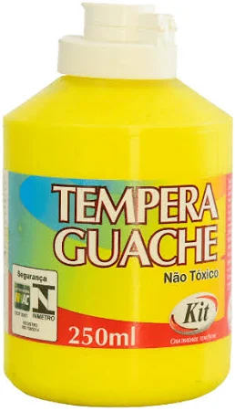 TEMPERA GUACHE 250ML KIT AMARELO