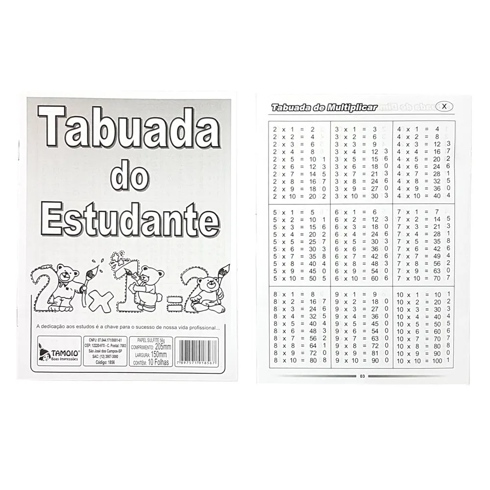 TABUADA DO ESTUDANTE COD  1856