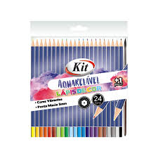 LAPIS DE COR AQUARELAVEL 24 CORES C/ PINCEL R.24AQUA