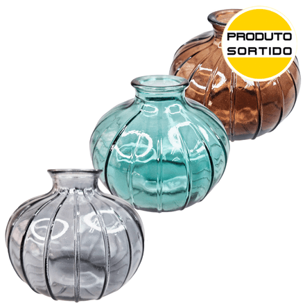 VASO VIDRO 8X10CM R.KS2403 SORTIDO