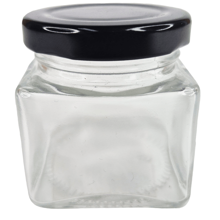 POTE MANTIMENTO VIDRO C/TAMPA 80ML R.F80 PRETO