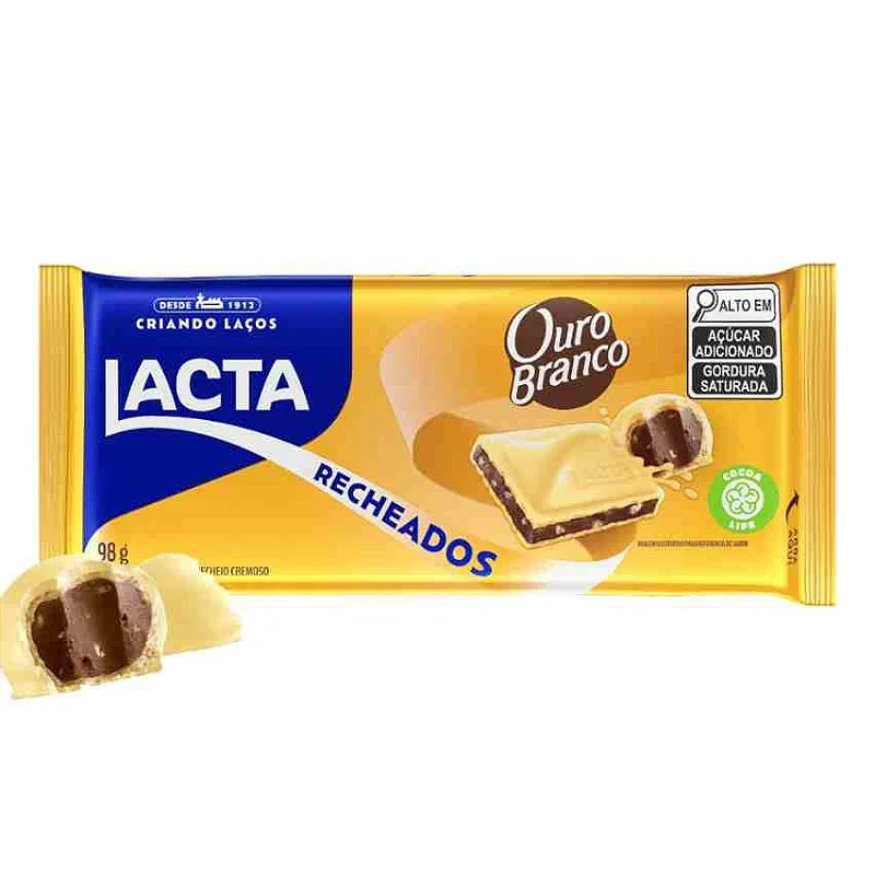 BARRA DE CHOCOLATE LACTA 98G OURO BRANCO R.7931