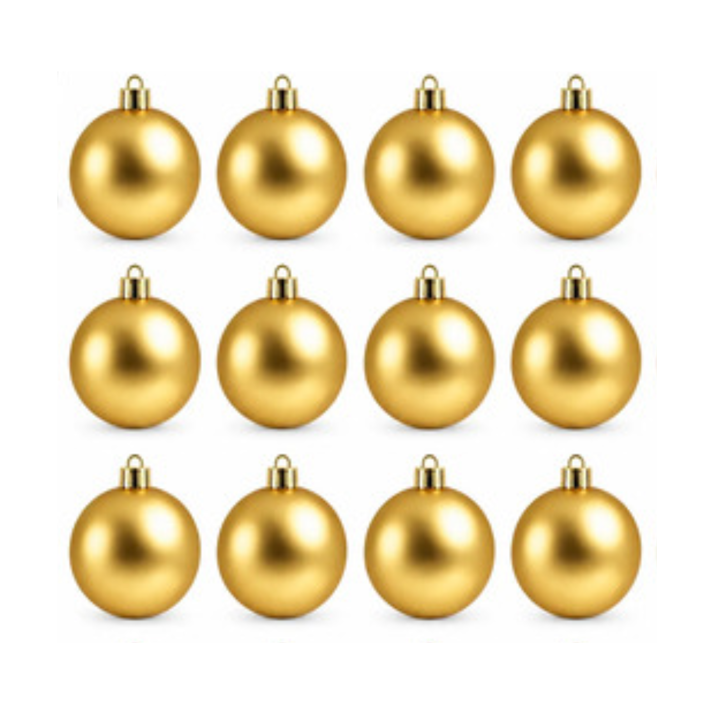 BOLA BASIC  2CM METALICA OURO COM 12 UND NATAL