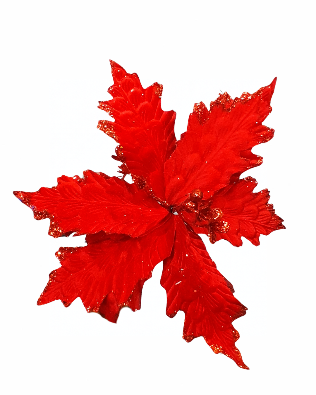 FLOR BICO VELUDO 58X40CM AQY2508 VERMELHO NATAL